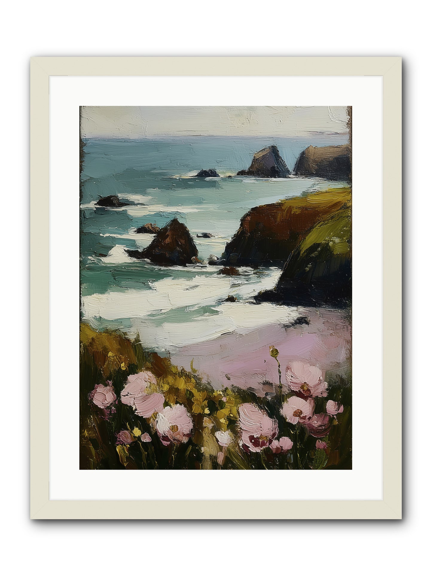 Silk-Spun Hours -- Framed Print - White 18x24