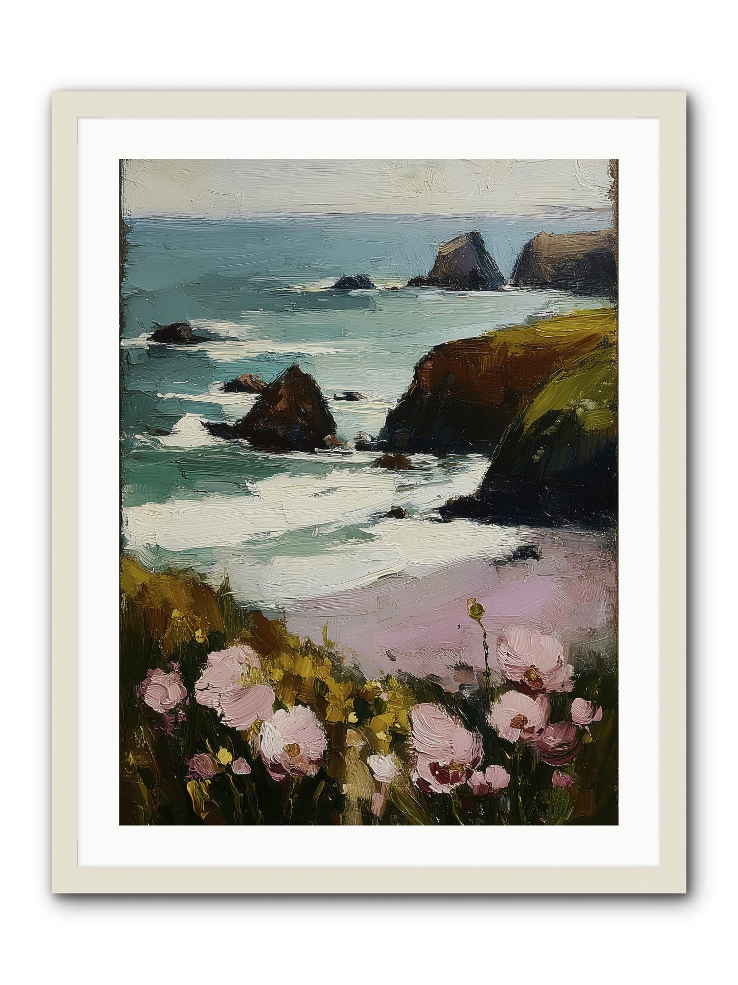 Silk-Spun Hours -- Framed Print - White 24x32