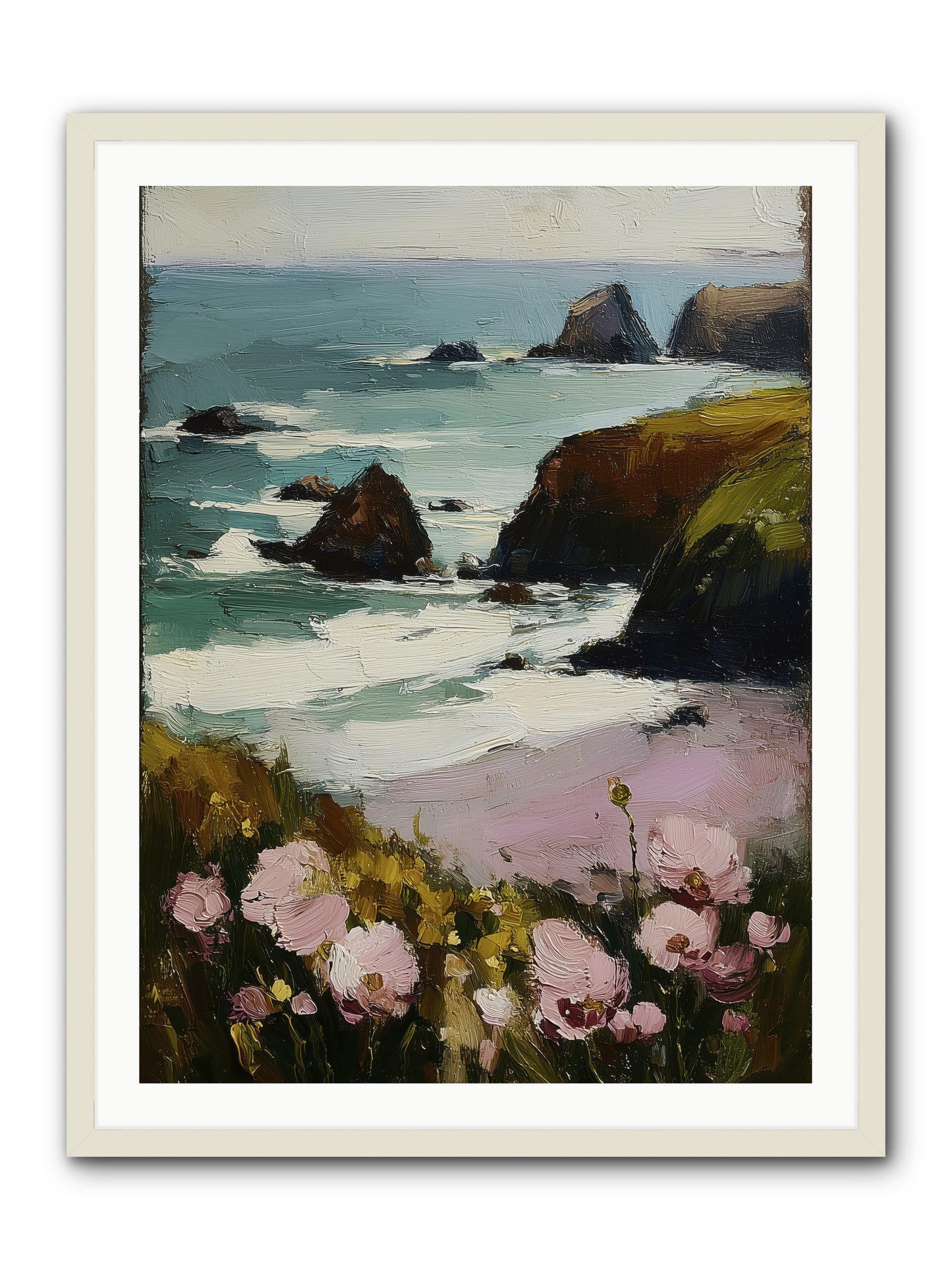Silk-Spun Hours -- Framed Print - White 30x40