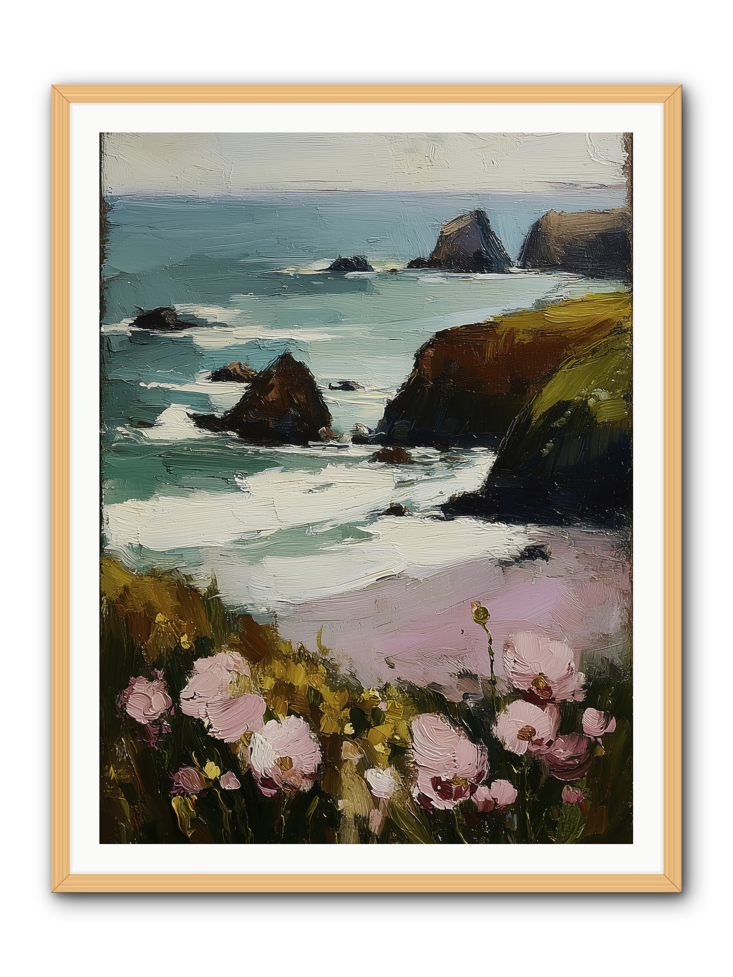 Silk-Spun Hours -- Framed Print - Natural 36x48