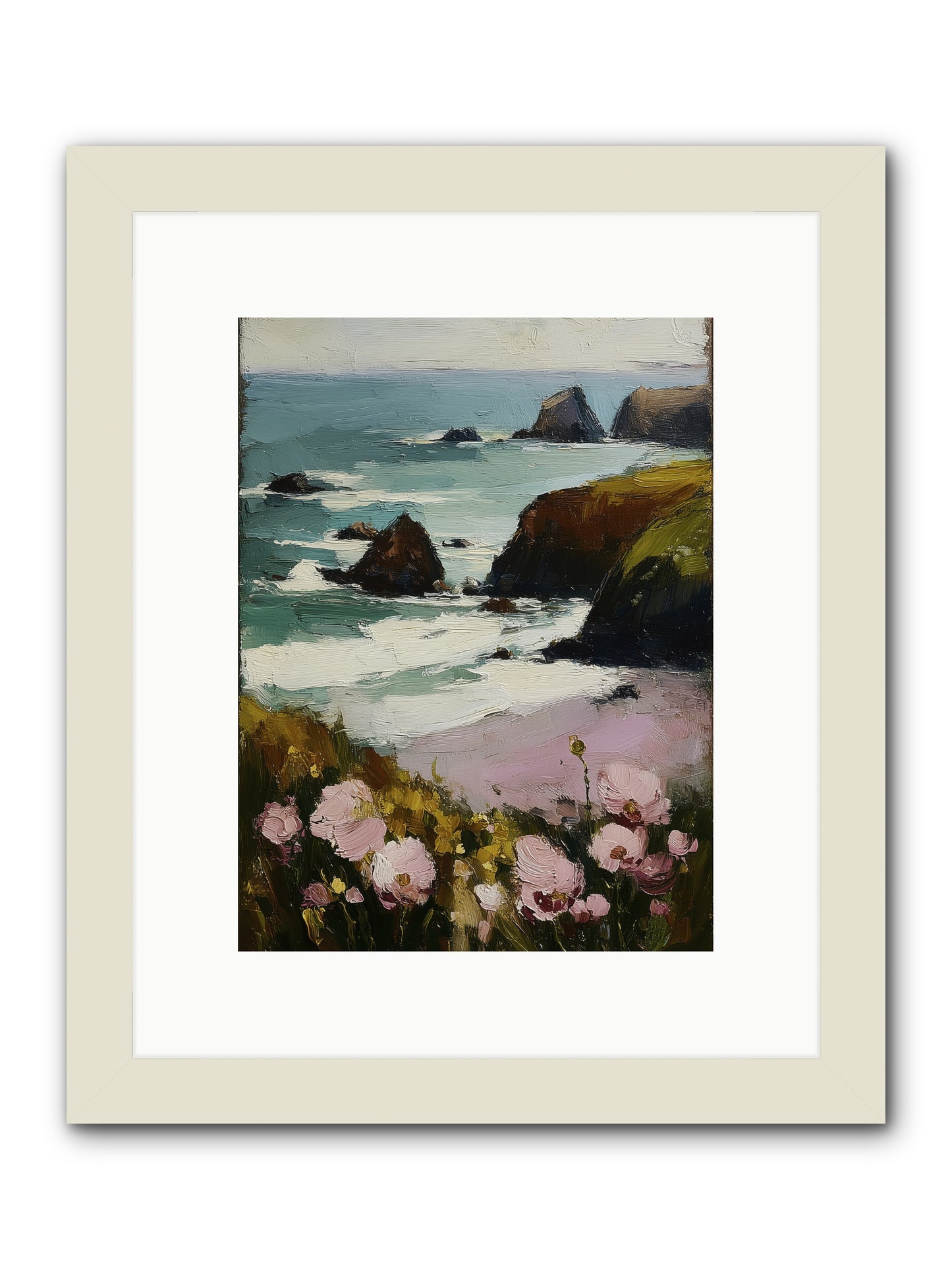Silk-Spun Hours -- Framed Print - White 9x12