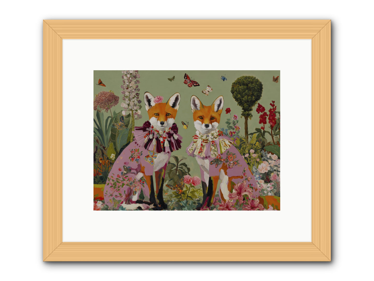 Silk Trace -- Framed Print - Natural 12x9