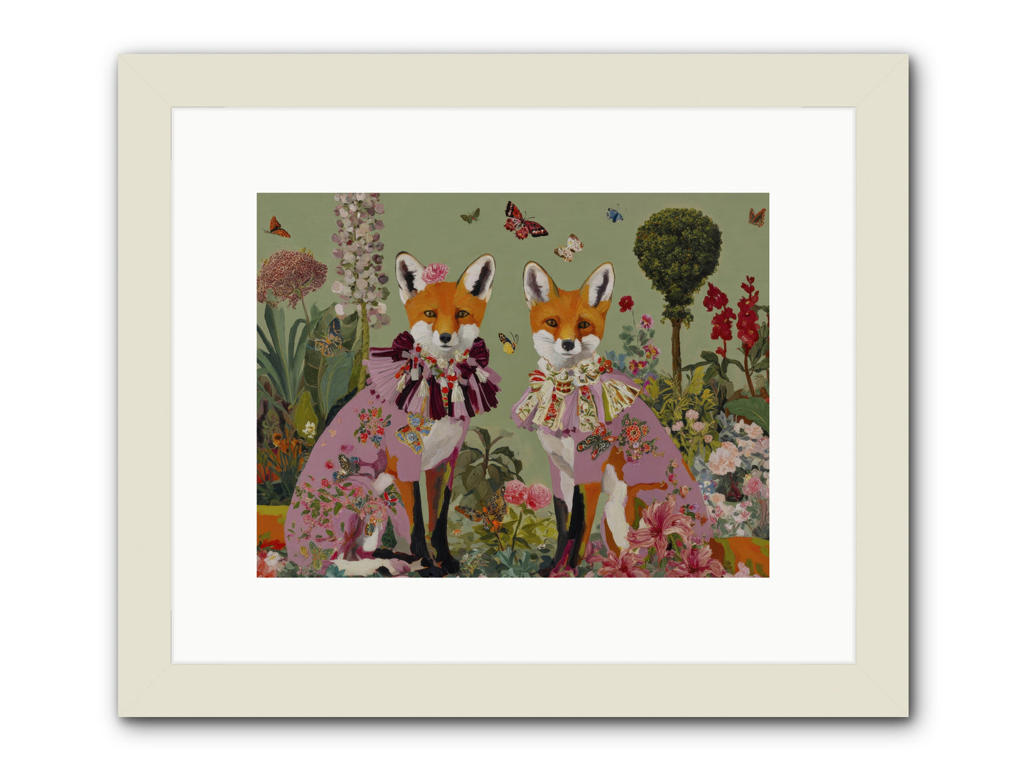 Silk Trace -- Framed Print - White 12x9