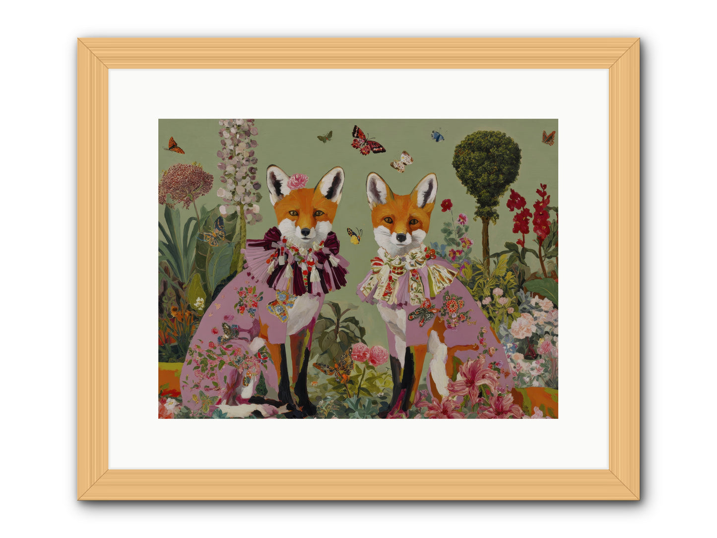 Silk Trace -- Framed Print - Natural 16x12