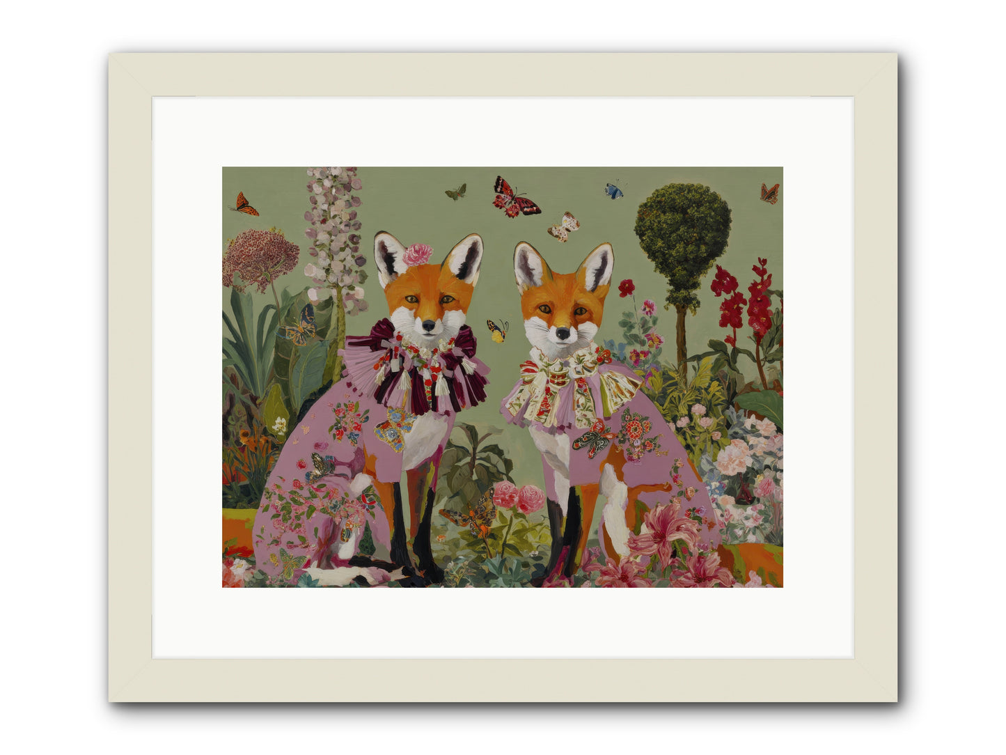 Silk Trace -- Framed Print - White 16x12