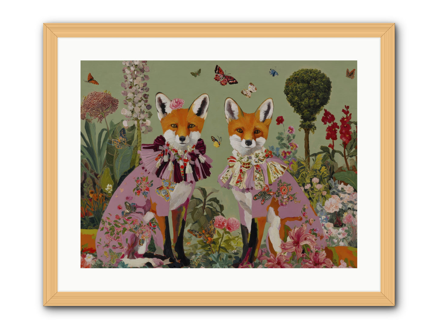 Silk Trace -- Framed Print - Natural 24x18