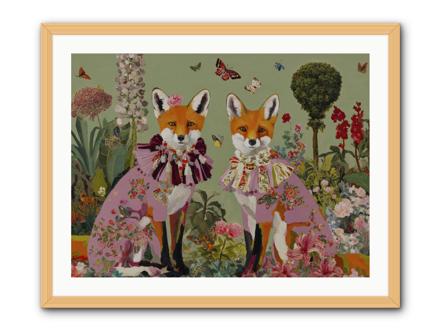 Silk Trace -- Framed Print - Natural 32x24