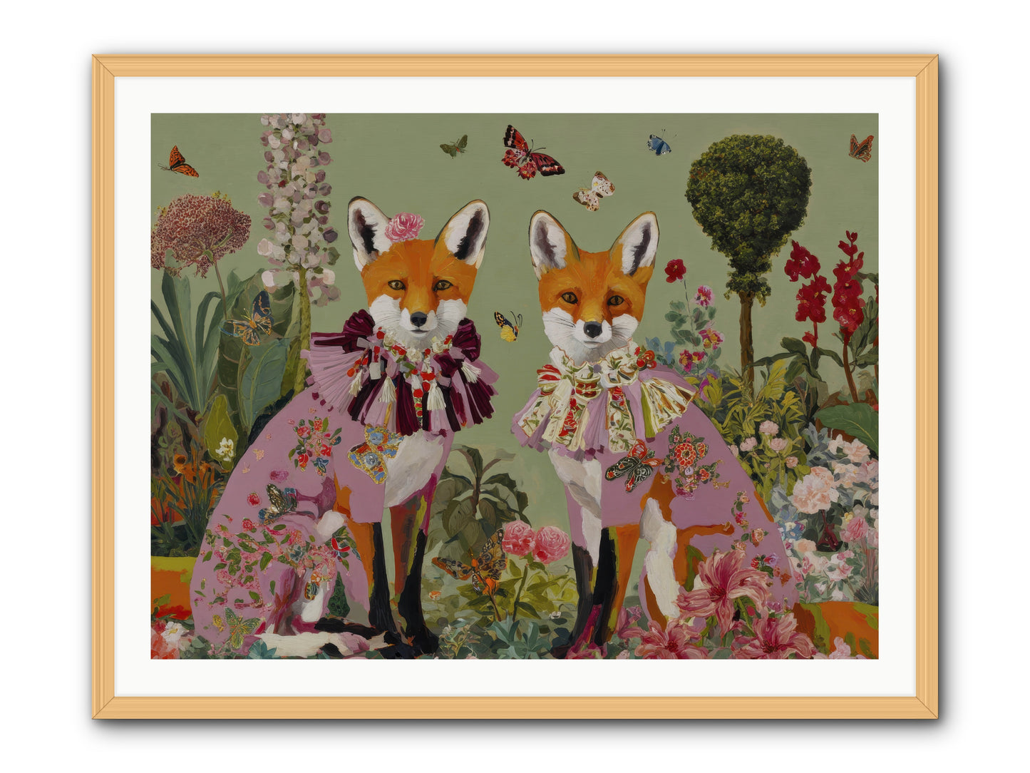 Silk Trace -- Framed Print - Natural 40x30