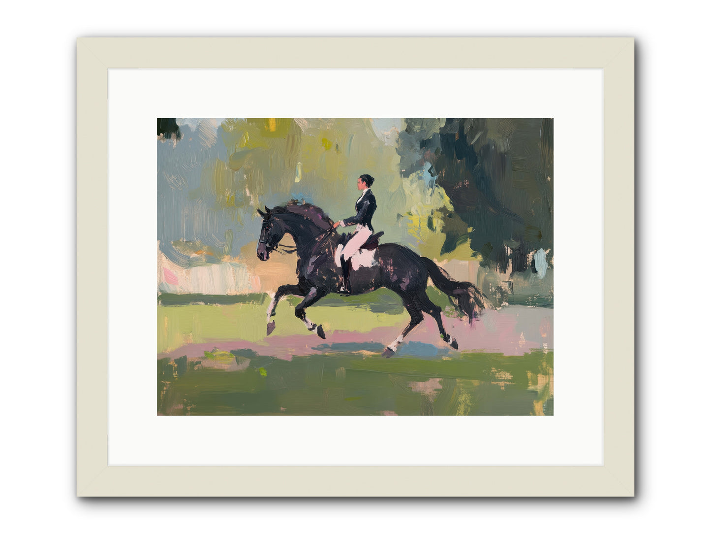 Silken Precision -- Framed Print - White 16x12