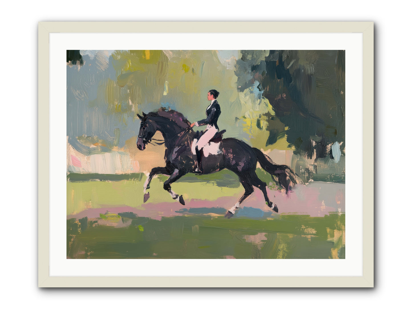 Silken Precision -- Framed Print - White 32x24