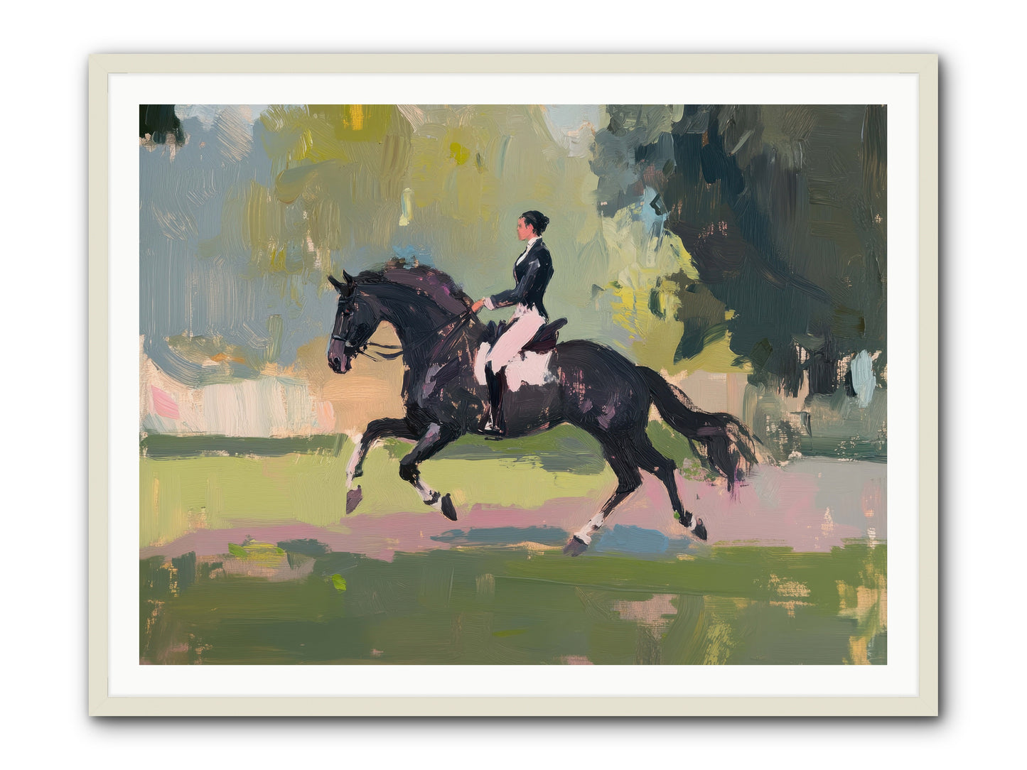 Silken Precision -- Framed Print - White 48x36