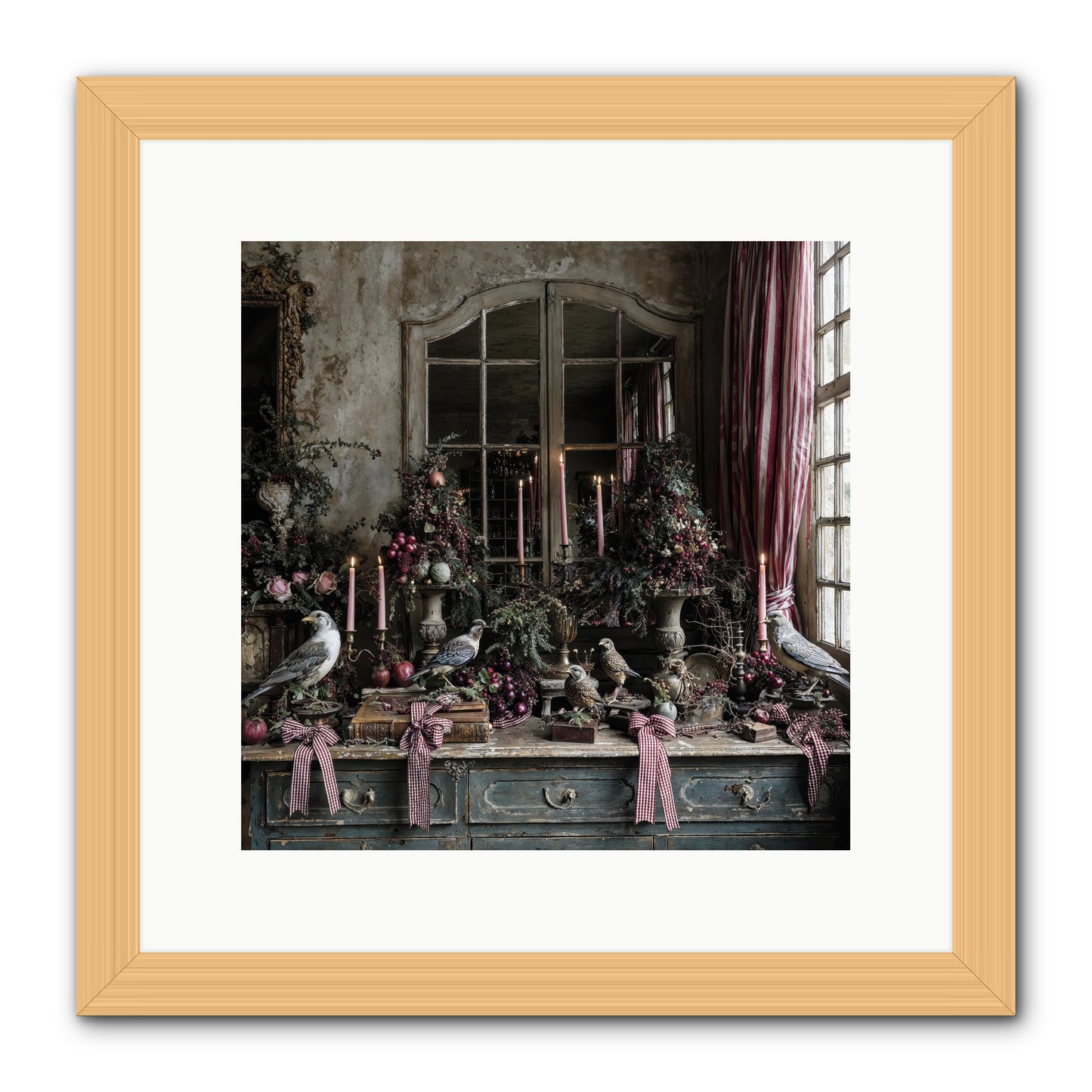 Silver Bells Society -- Framed Print - Natural 12x12