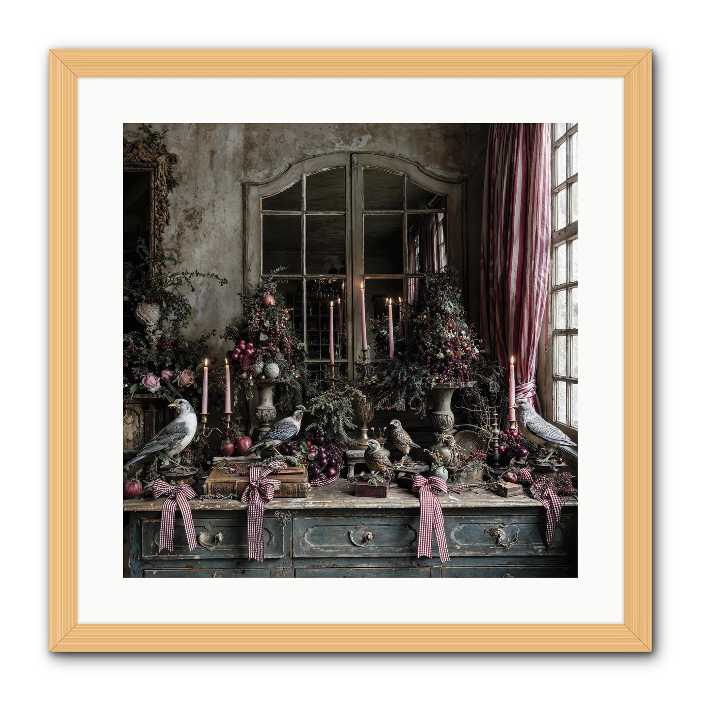 Silver Bells Society -- Framed Print - Natural 20x20