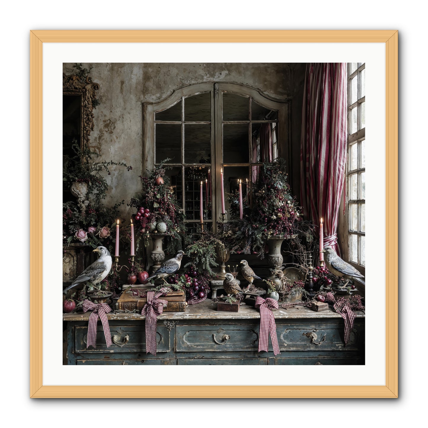 Silver Bells Society -- Framed Print - Natural 30x30