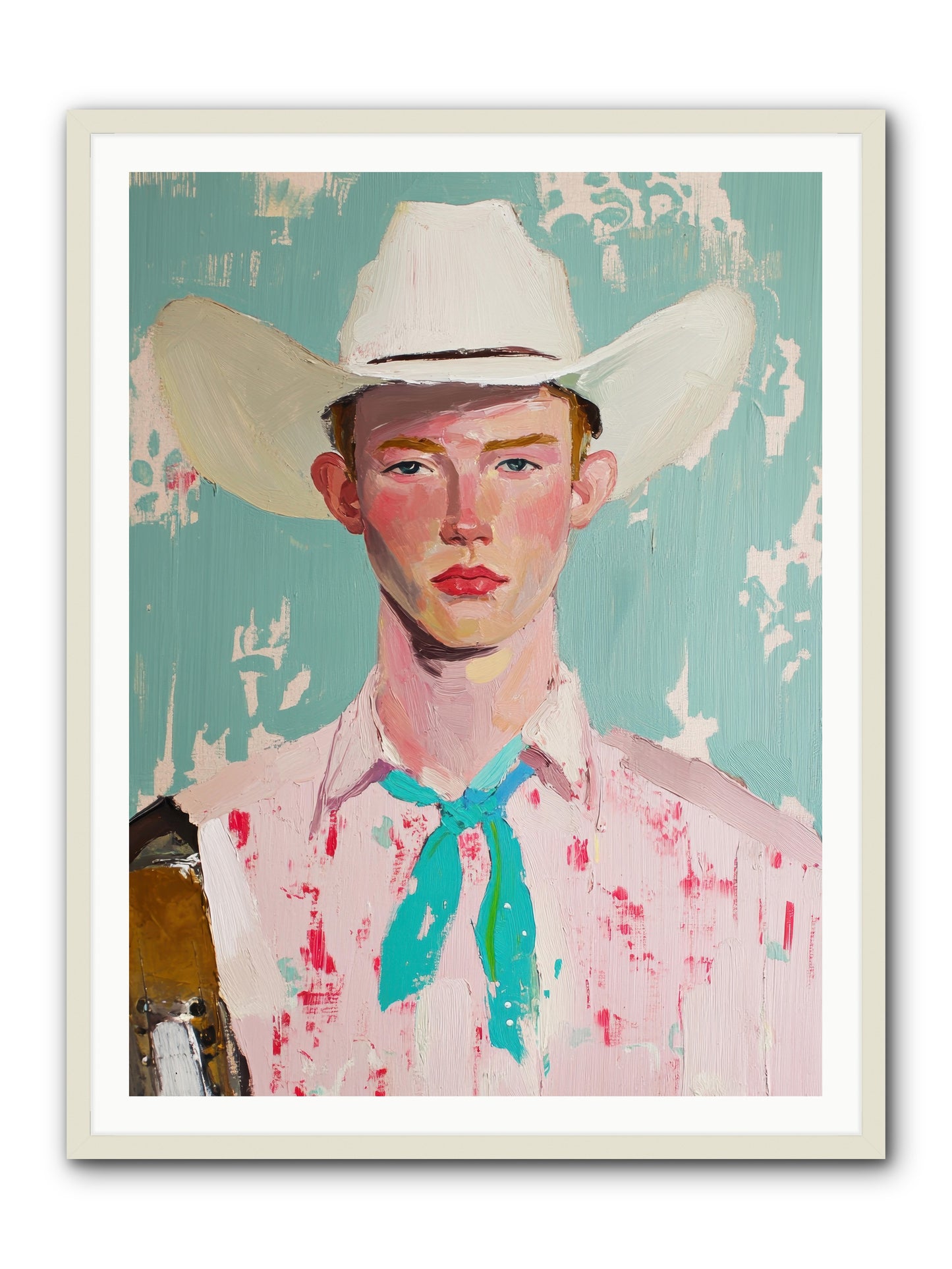 Silver Buckle -- Framed Print - White 36x48