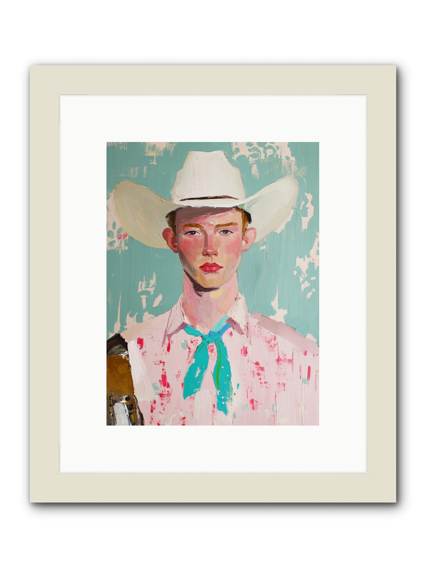 Silver Buckle -- Framed Print - White 9x12