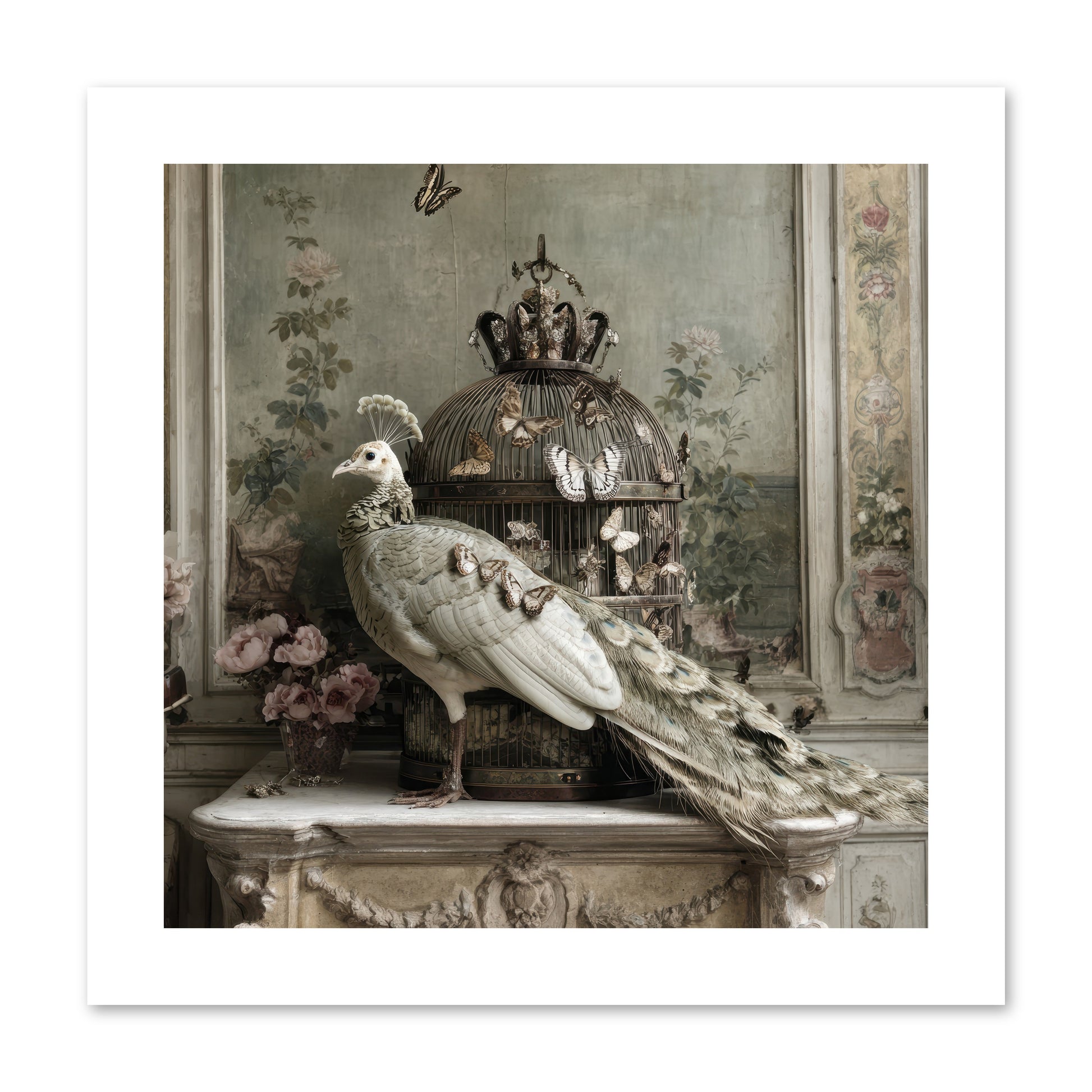 Silver Garden -- Paper Print 10x10