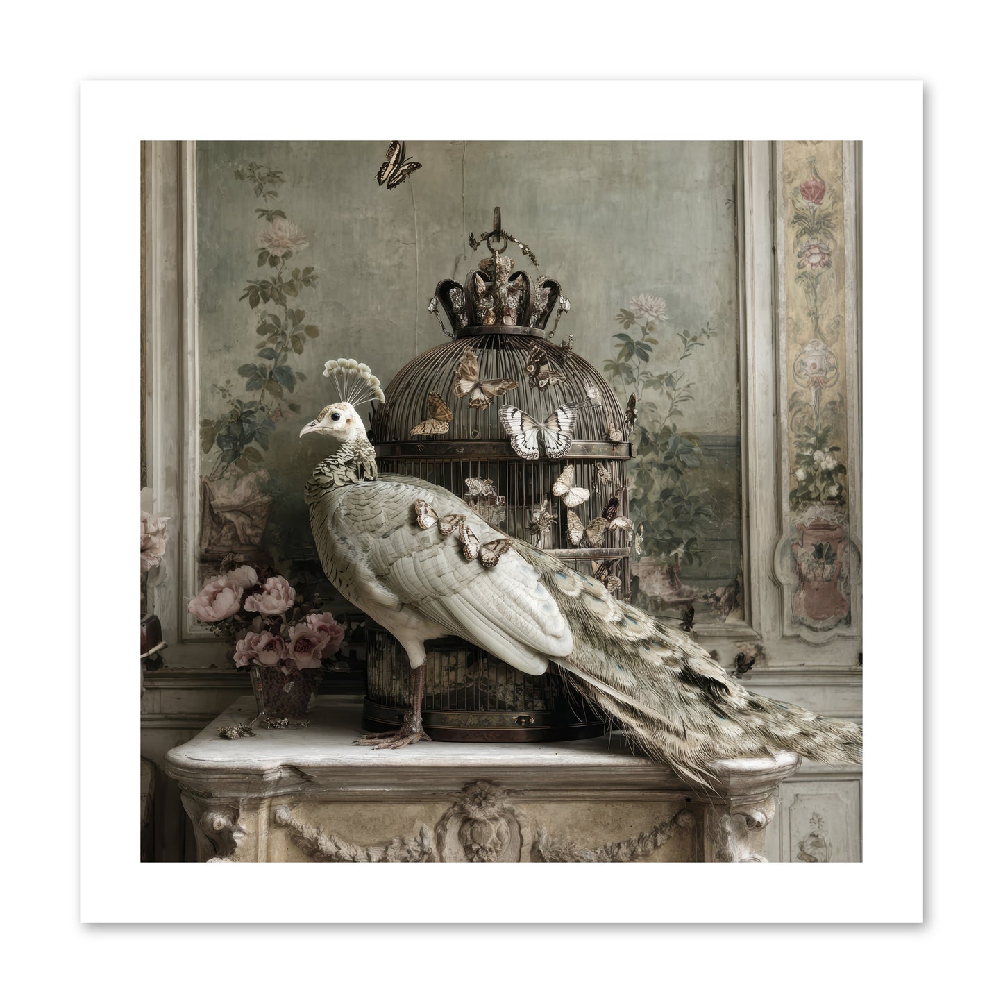 Silver Garden -- Loose Canvas Print 12x12