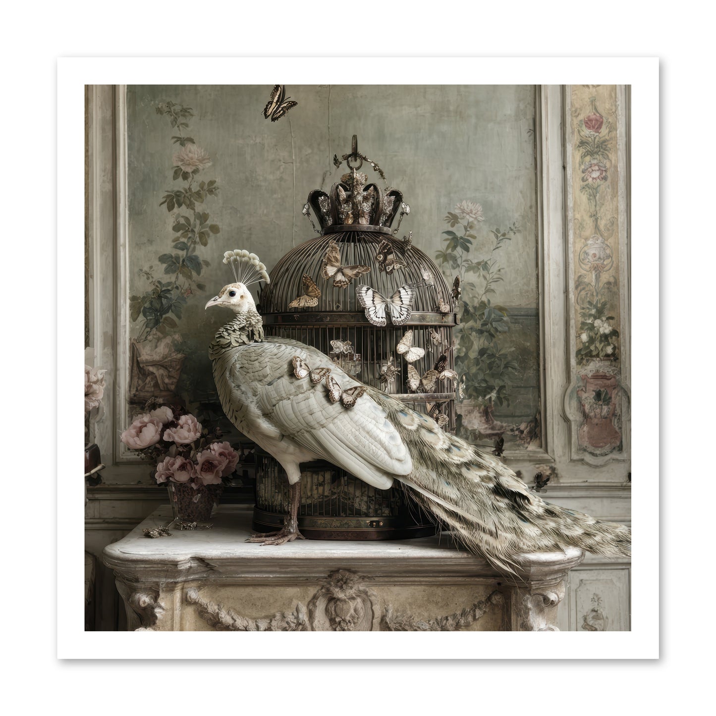 Silver Garden -- Loose Canvas Print 20x20