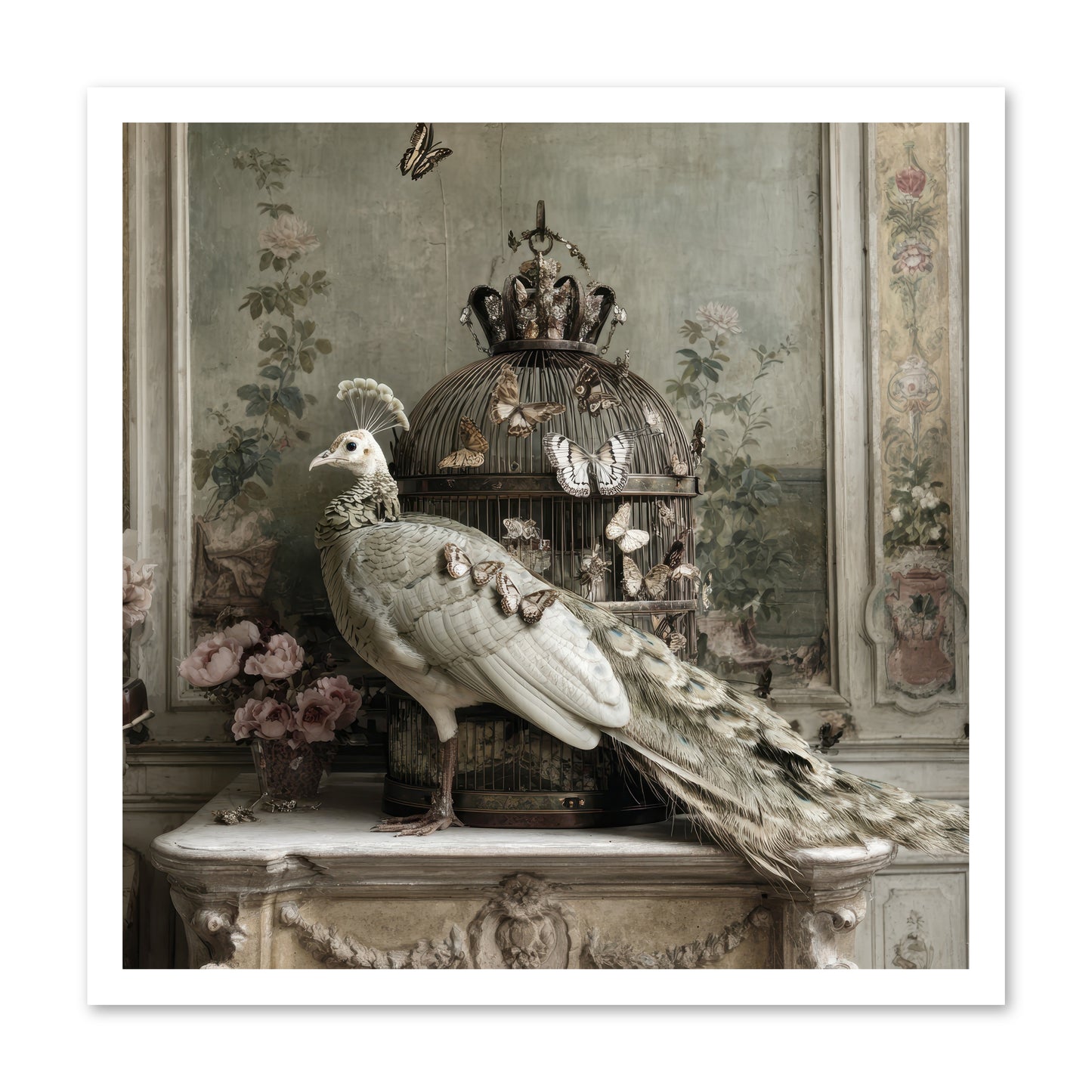 Silver Garden -- Loose Canvas Print 24x24