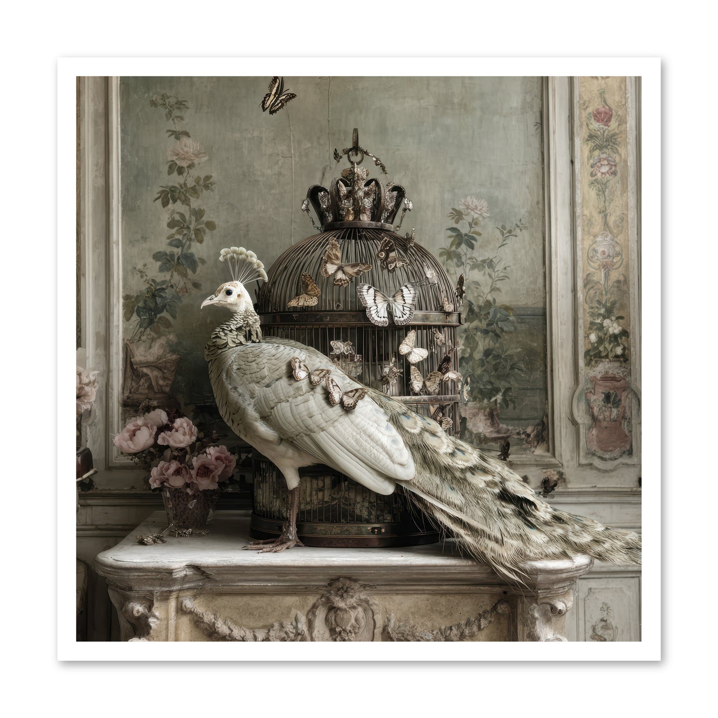 Silver Garden -- Loose Canvas Print 30x30