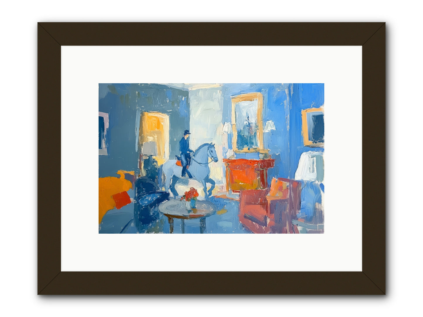 Silver Morning -- Framed Print - Black 12x8