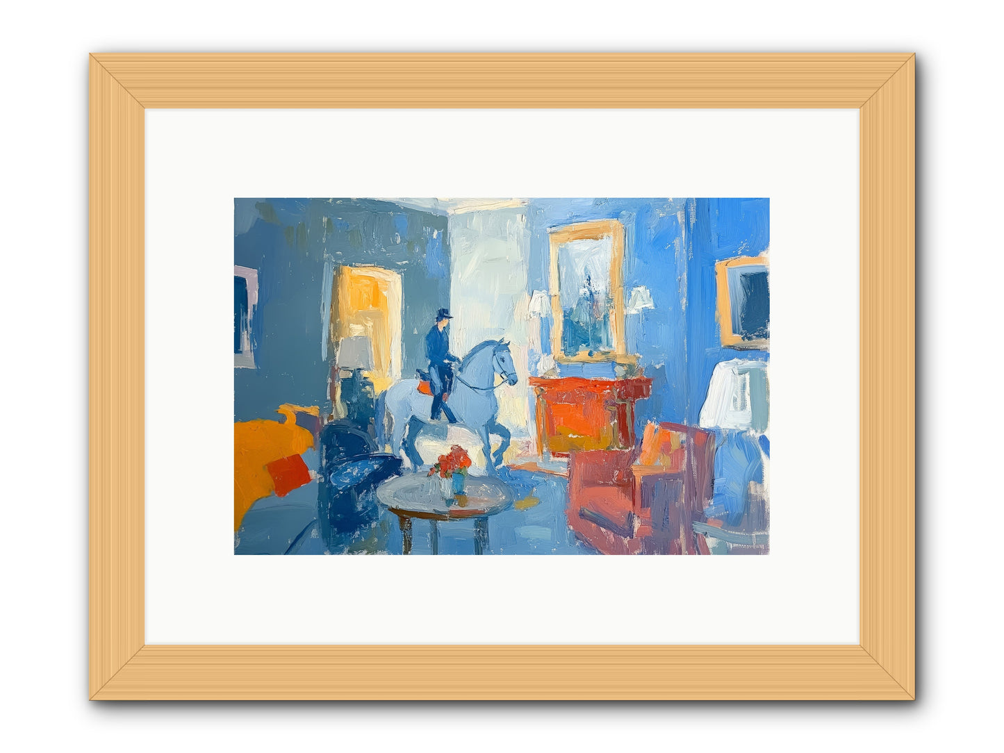 Silver Morning -- Framed Print - Natural 12x8
