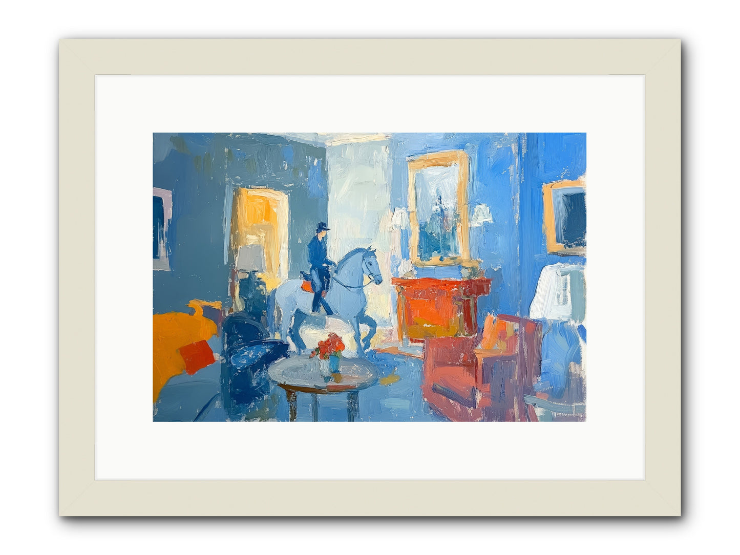 Silver Morning -- Framed Print - White 15x10