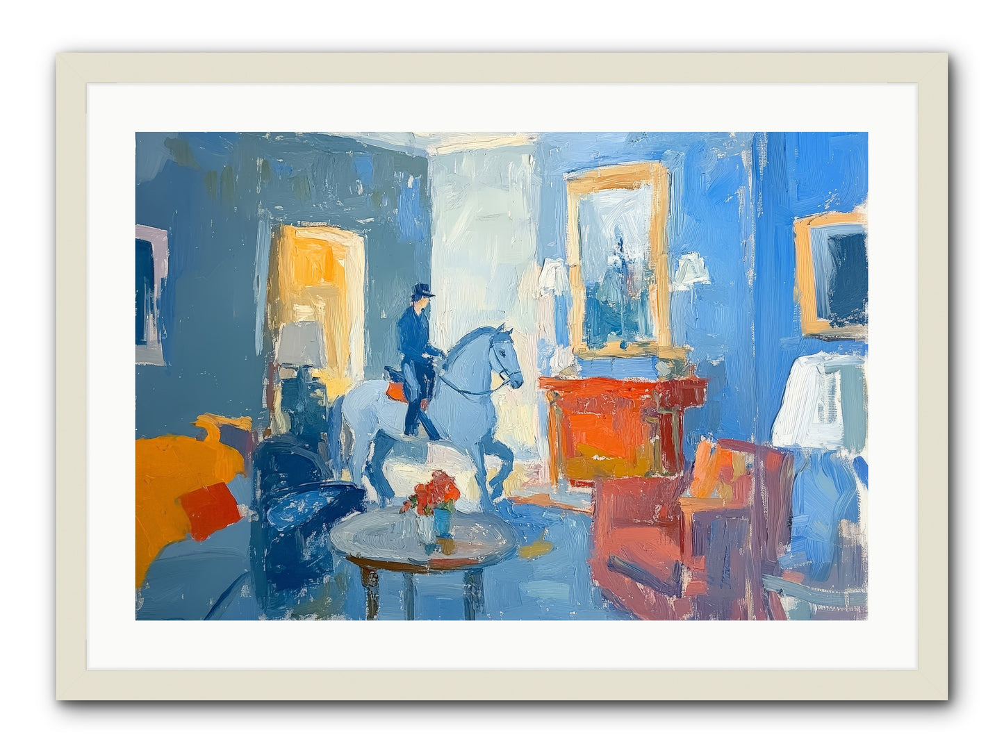 Silver Morning -- Framed Print - White 30x20