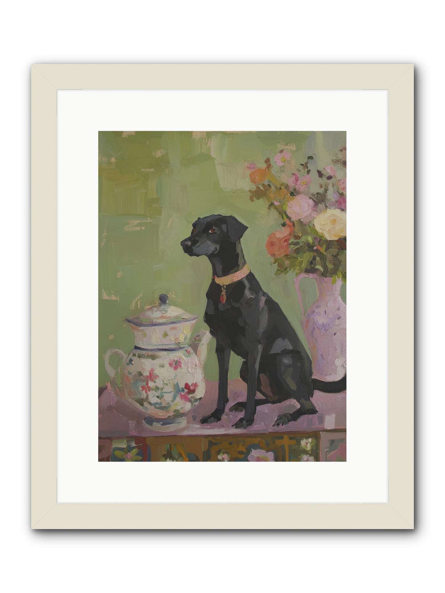 Silver Spoon -- Framed Print - White 12x16
