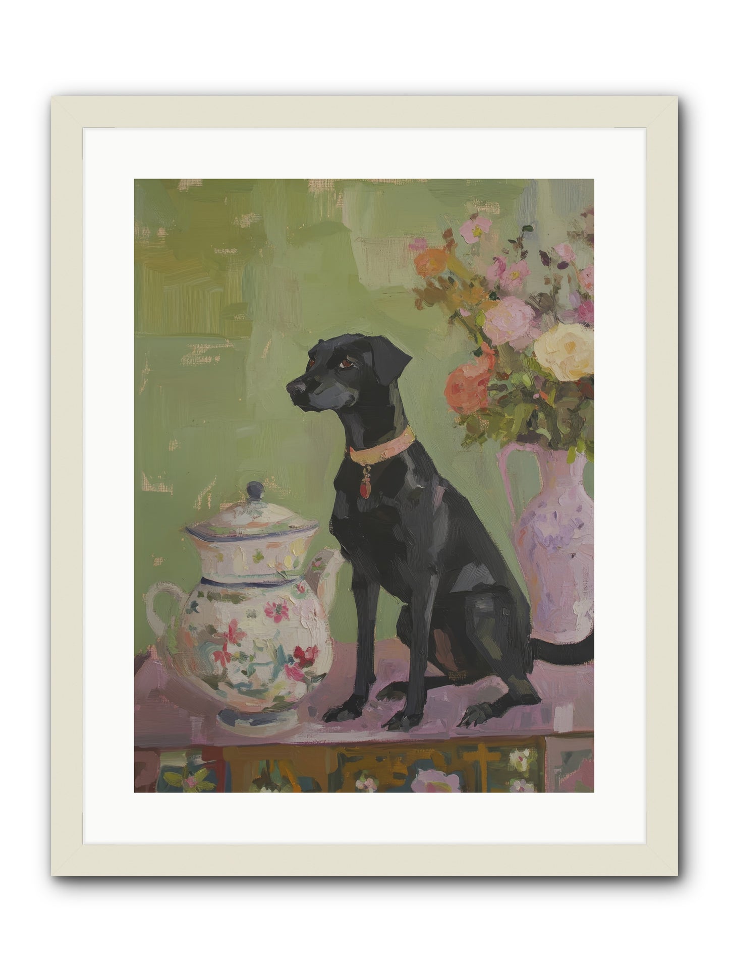 Silver Spoon -- Framed Print - White 18x24
