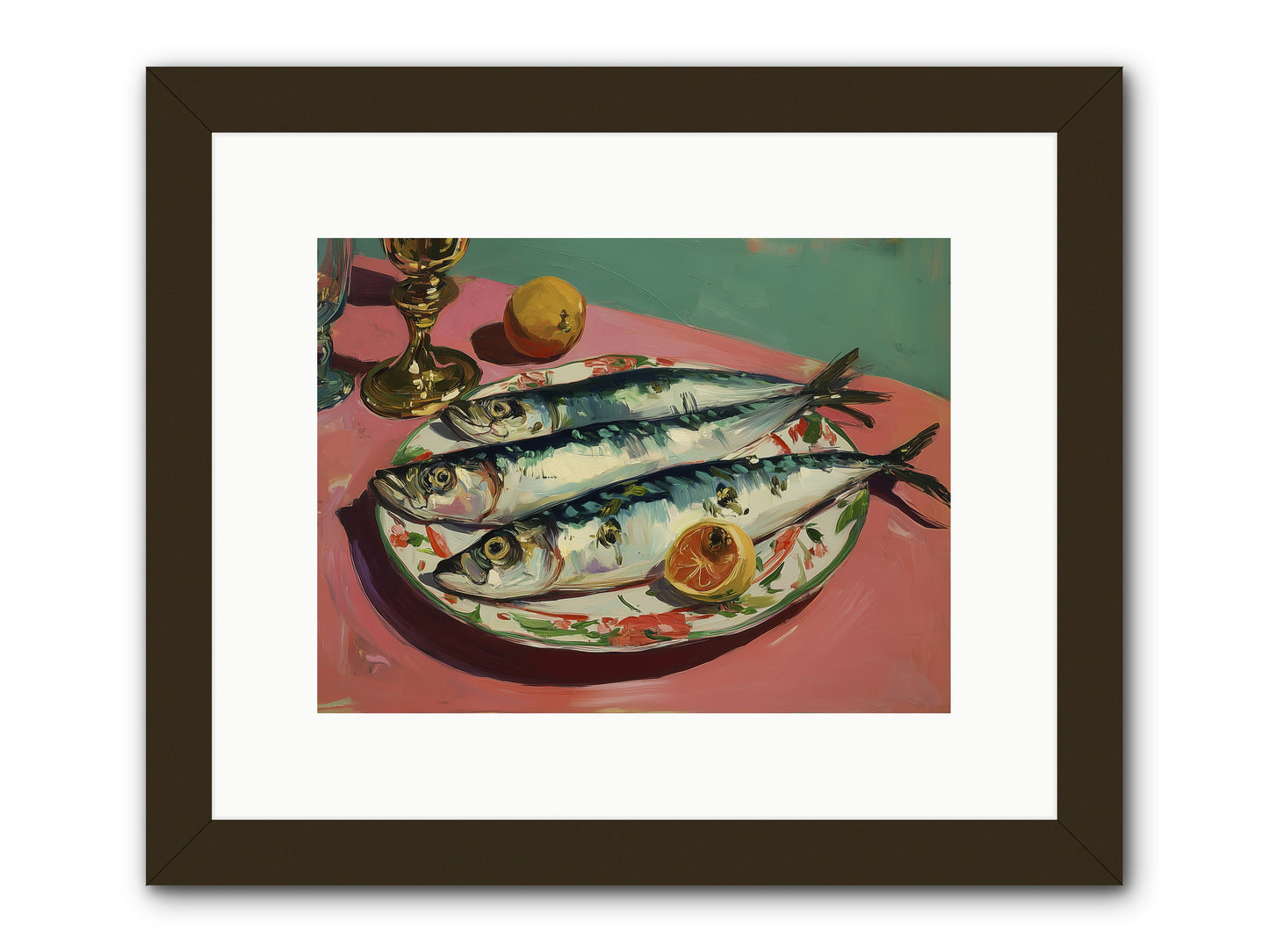 Silver Storm Feast -- Framed Print - Black 12x9
