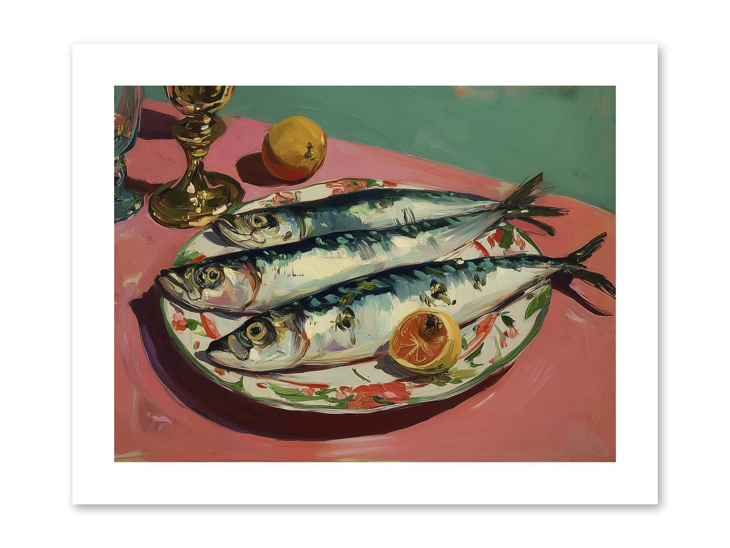 Silver Storm Feast -- Loose Canvas Print 12x9