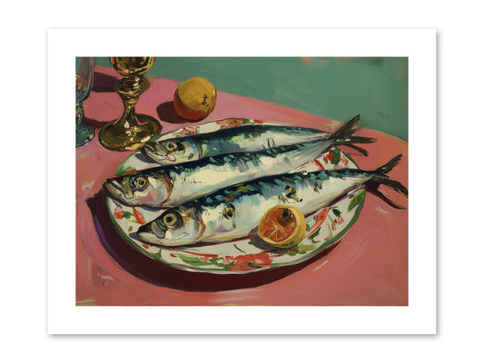 Silver Storm Feast -- Paper Print 12x9