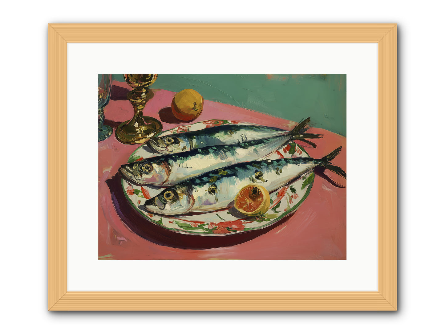 Silver Storm Feast -- Framed Print - Natural 16x12