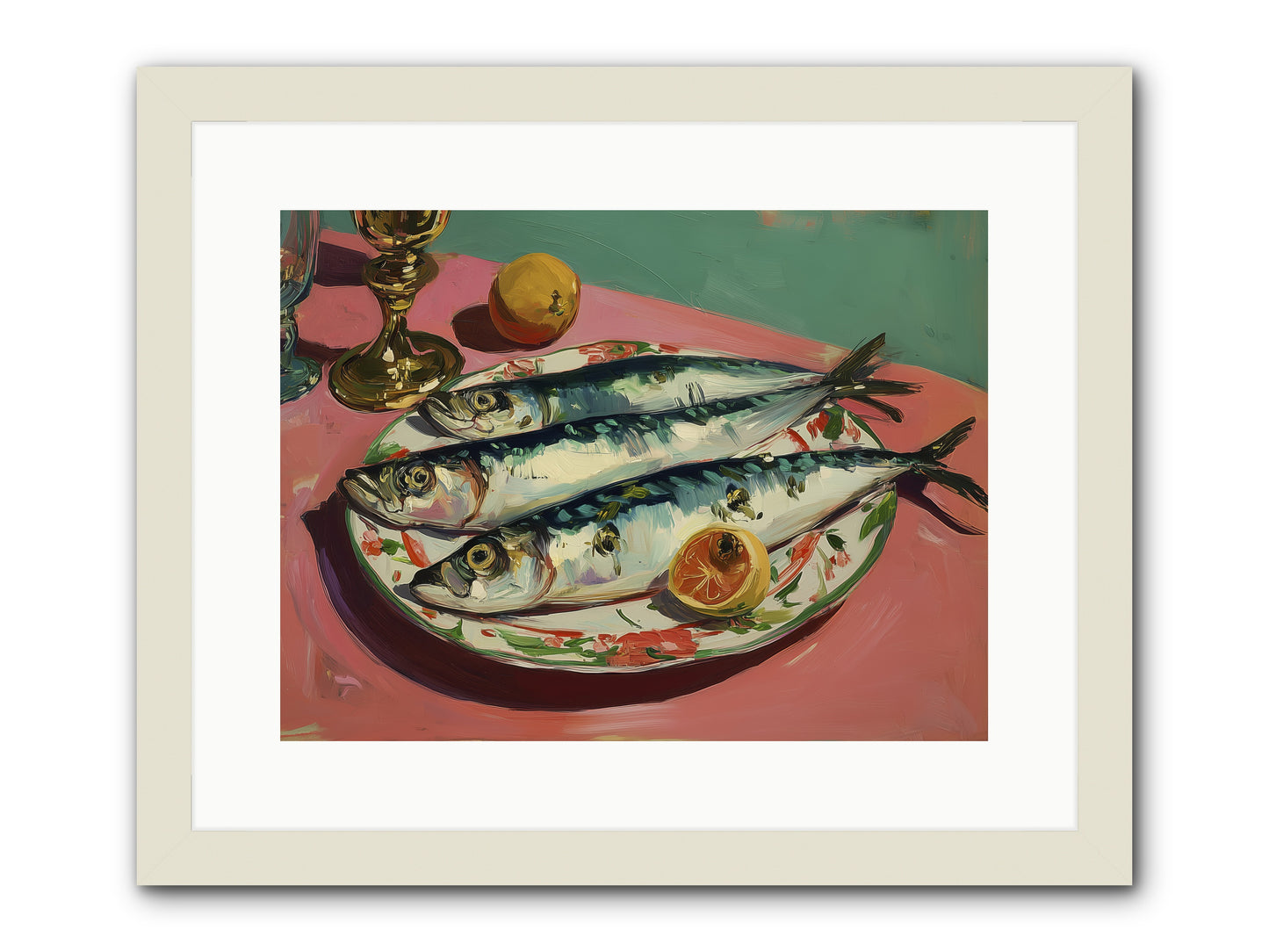 Silver Storm Feast -- Framed Print - White 16x12