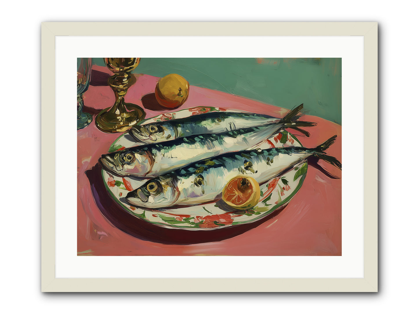 Silver Storm Feast -- Framed Print - White 24x18