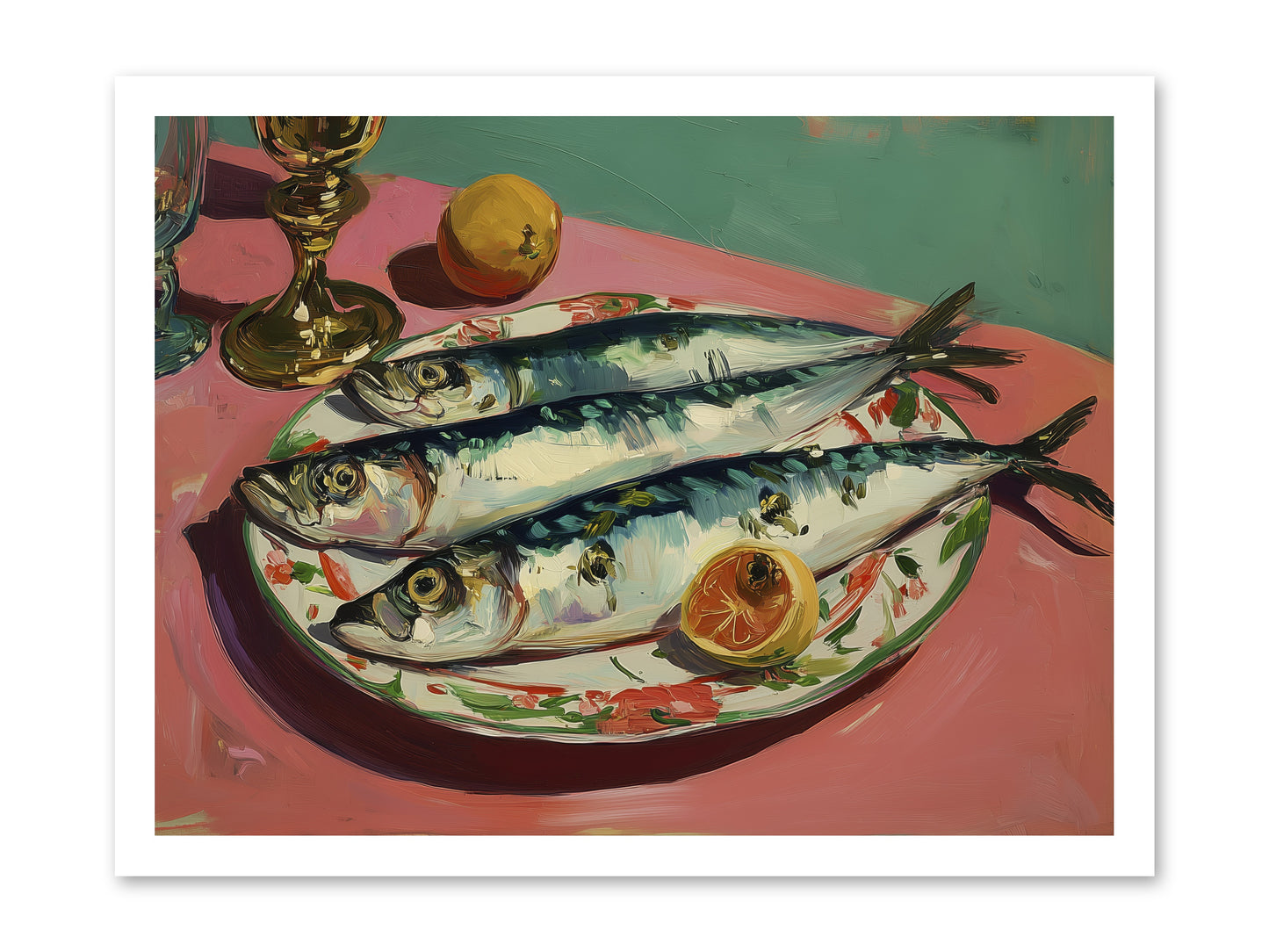 Silver Storm Feast -- Loose Canvas Print 24x18