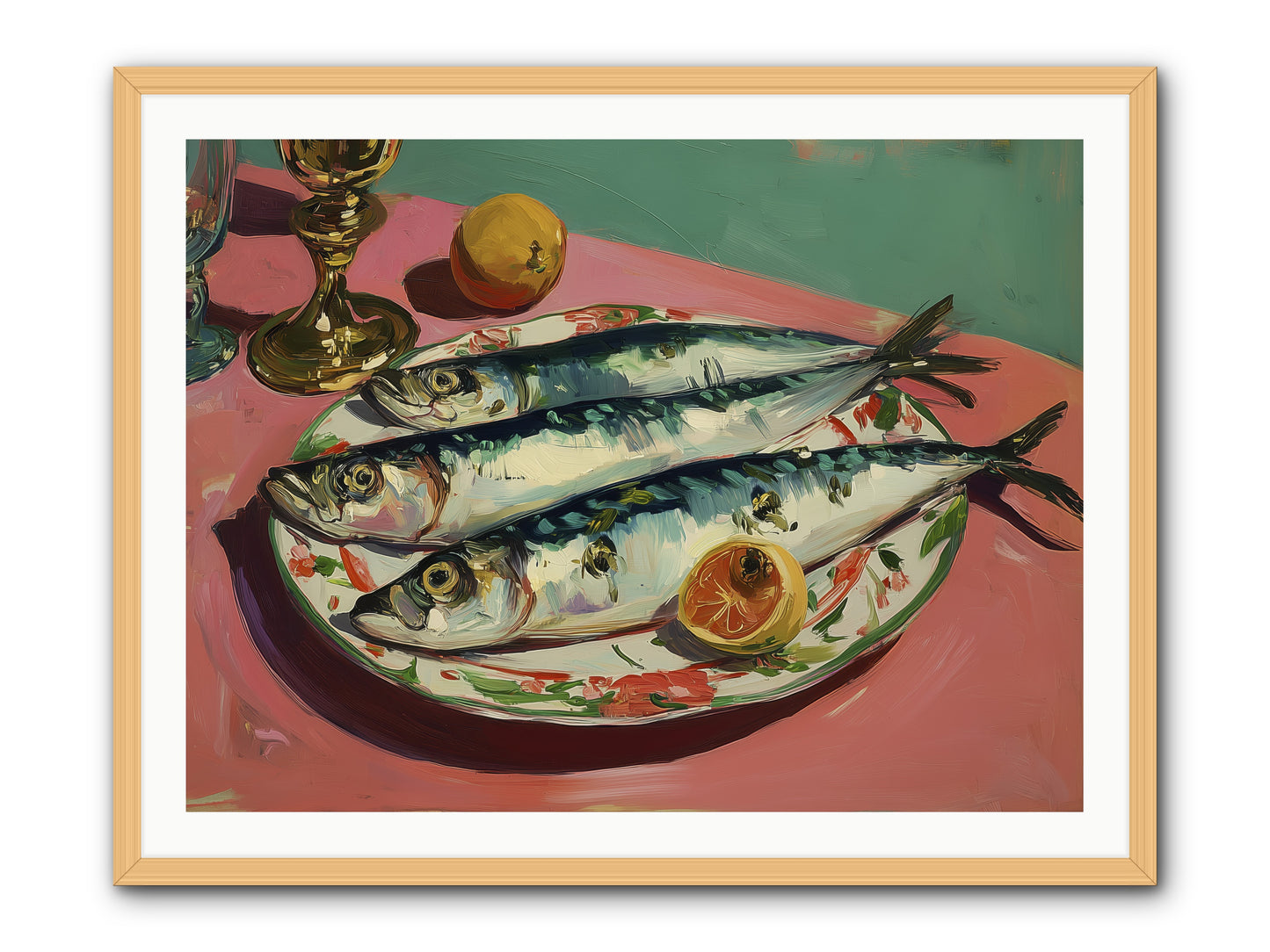 Silver Storm Feast -- Framed Print - Natural 40x30