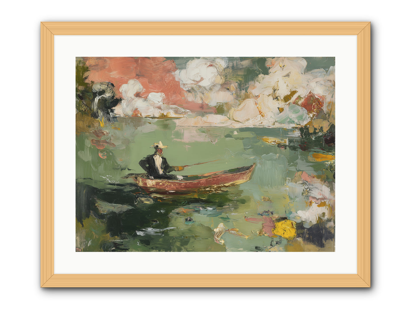 Single Ripple -- Framed Print - Natural 24x18