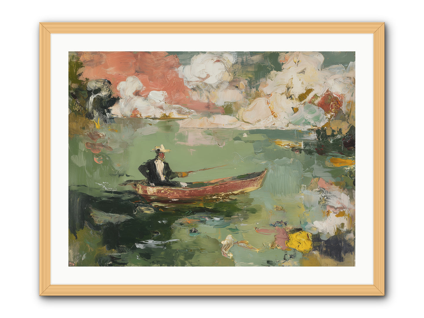 Single Ripple -- Framed Print - Natural 32x24
