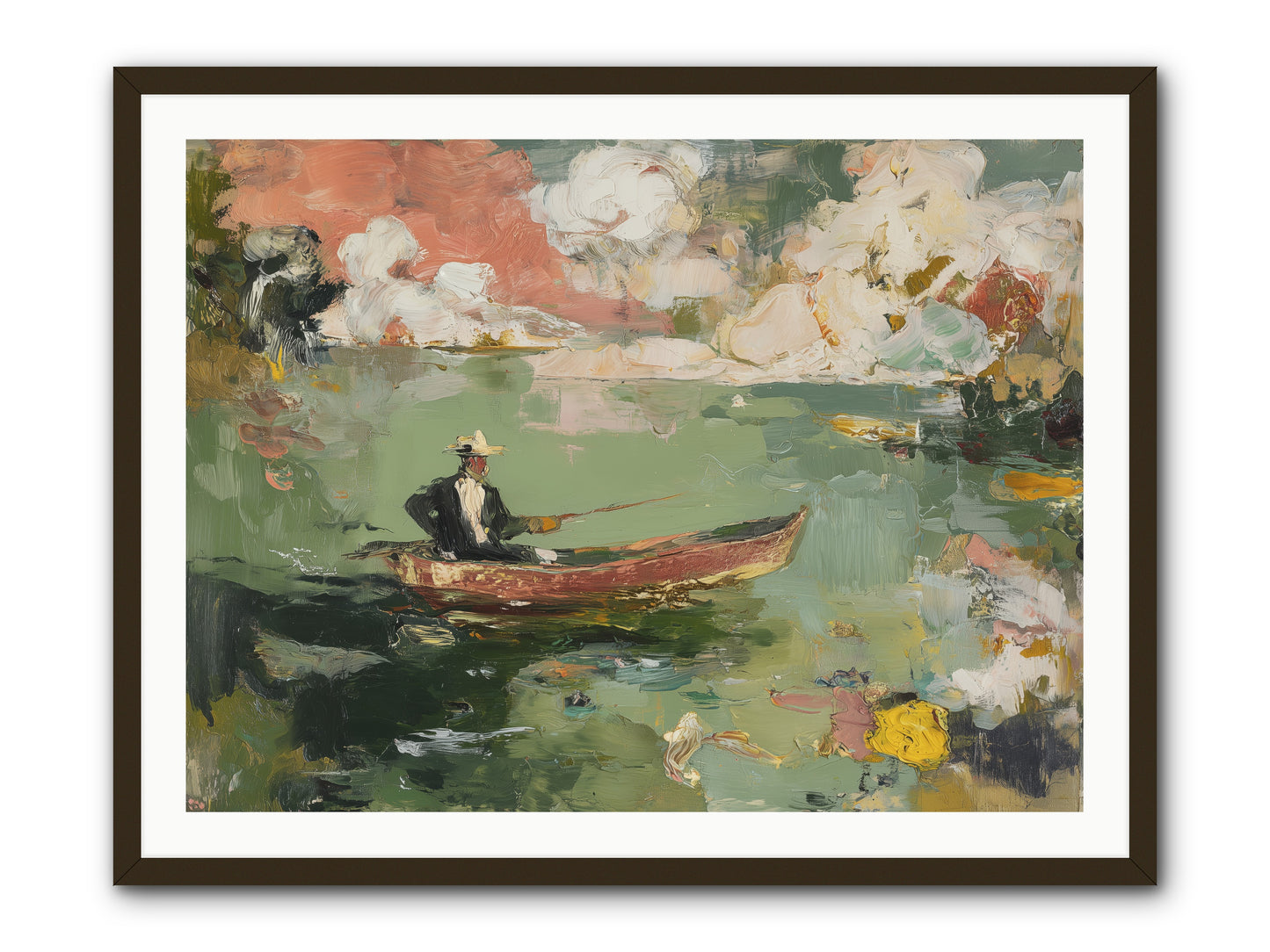 Single Ripple -- Framed Print - Black 40x30