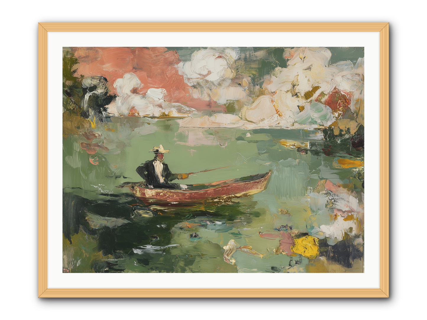 Single Ripple -- Framed Print - Natural 40x30