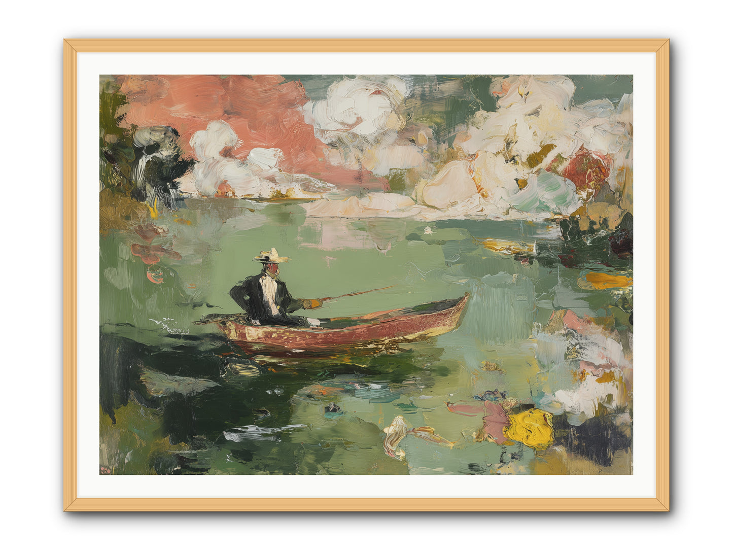 Single Ripple -- Framed Print - Natural 48x36