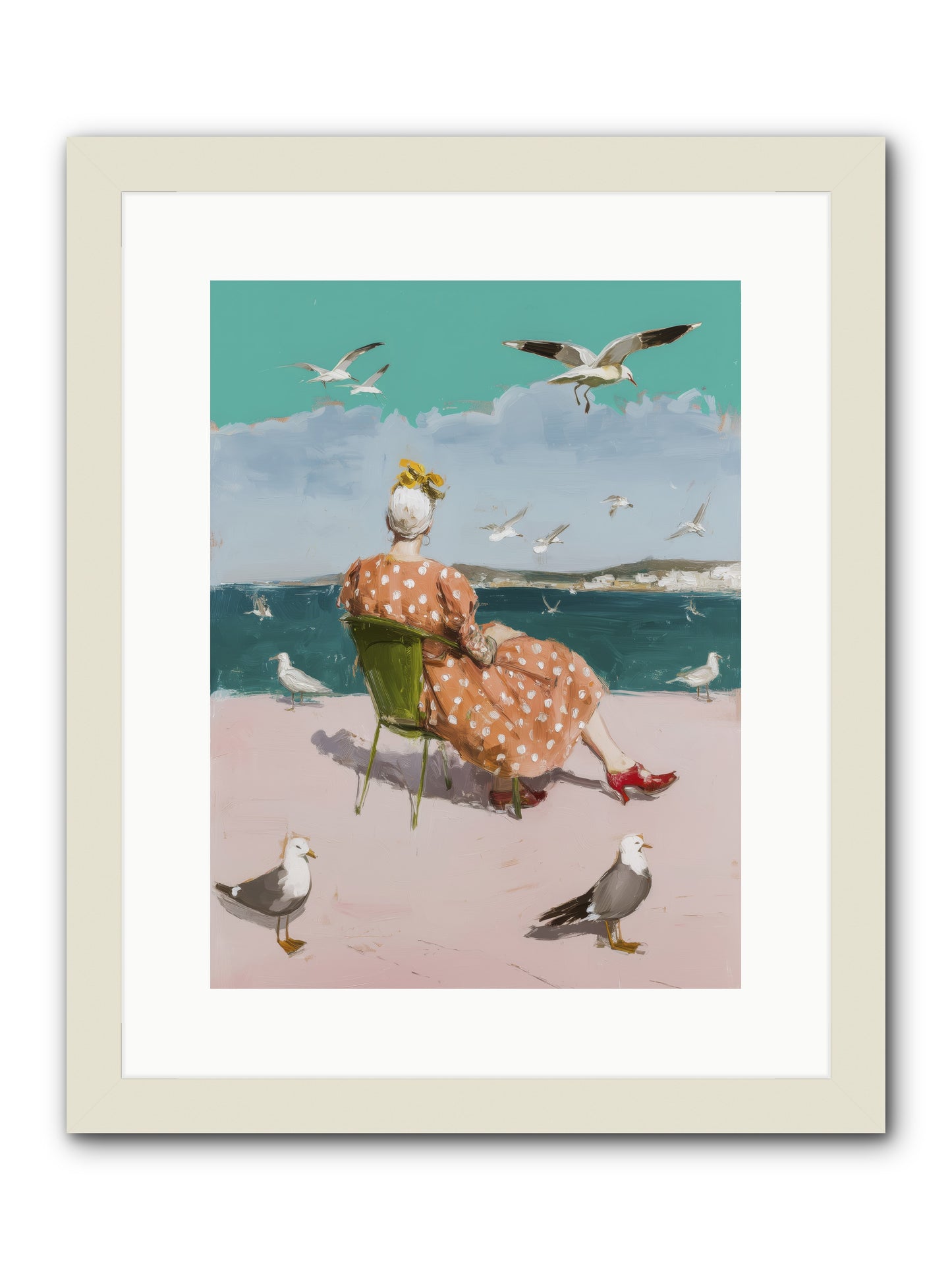 Single Soul Sunshine -- Framed Print - White 12x16