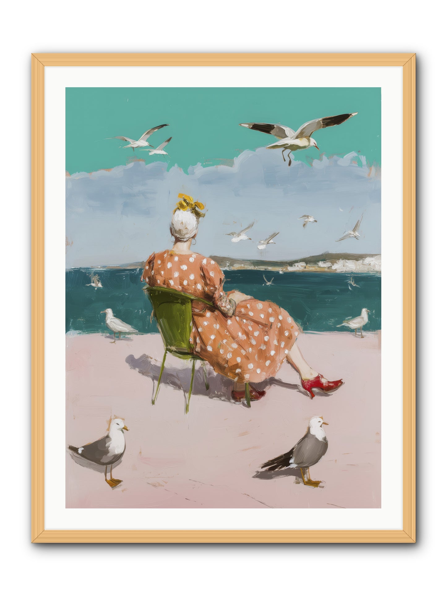 Single Soul Sunshine -- Framed Print - Natural 30x40