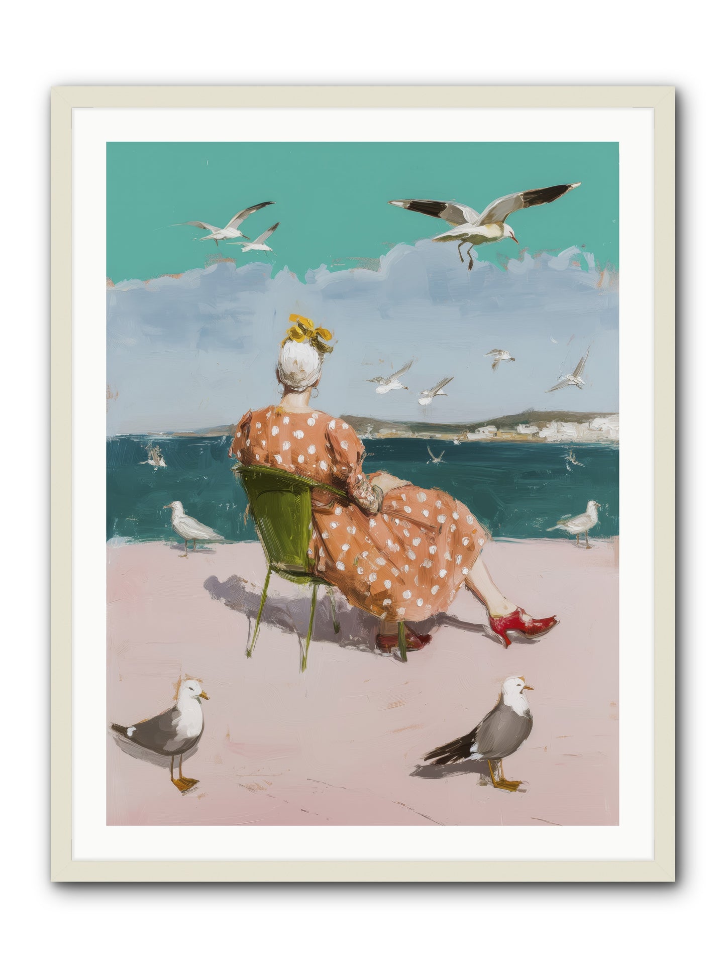 Single Soul Sunshine -- Framed Print - White 30x40