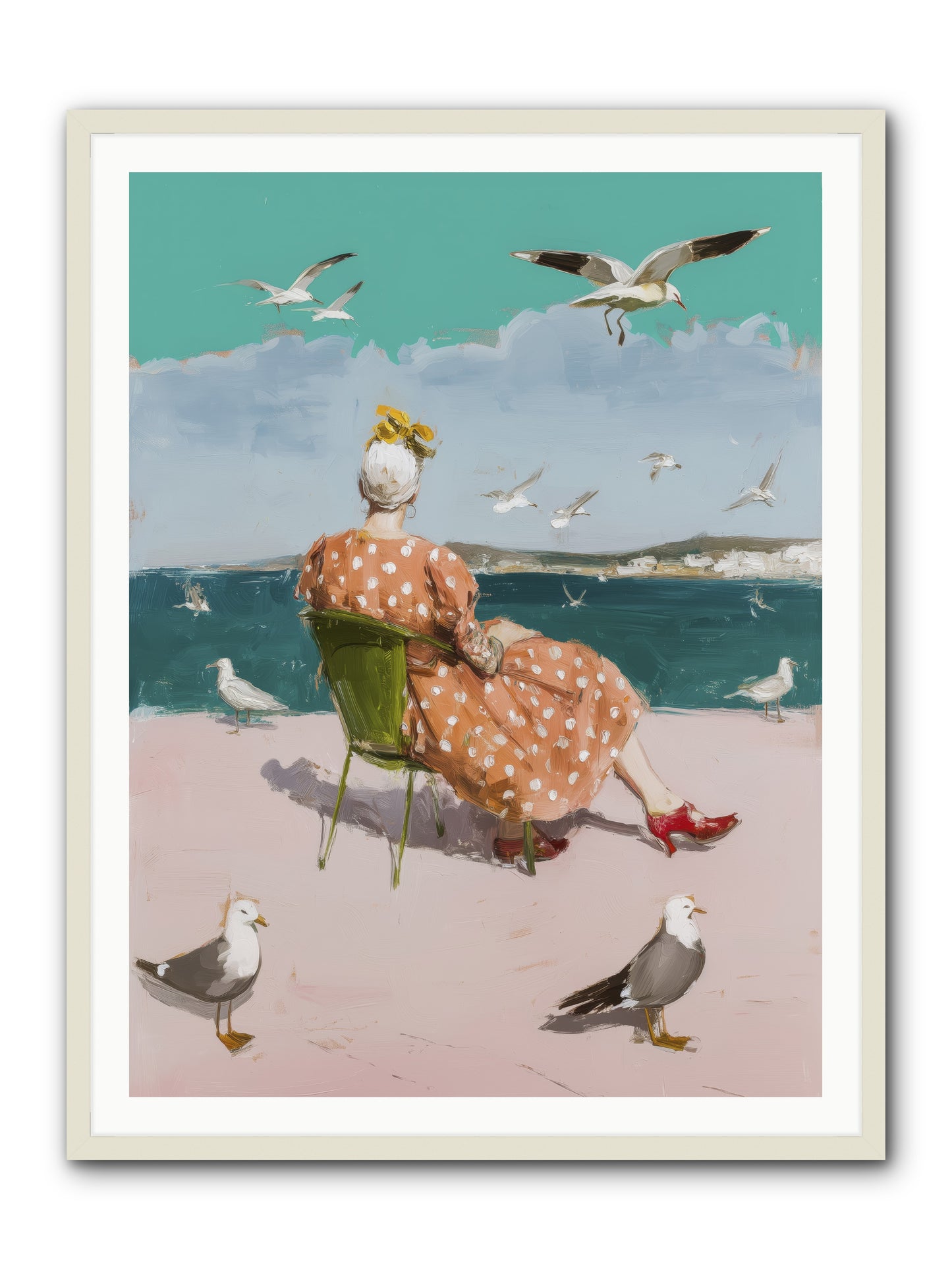 Single Soul Sunshine -- Framed Print - White 36x48