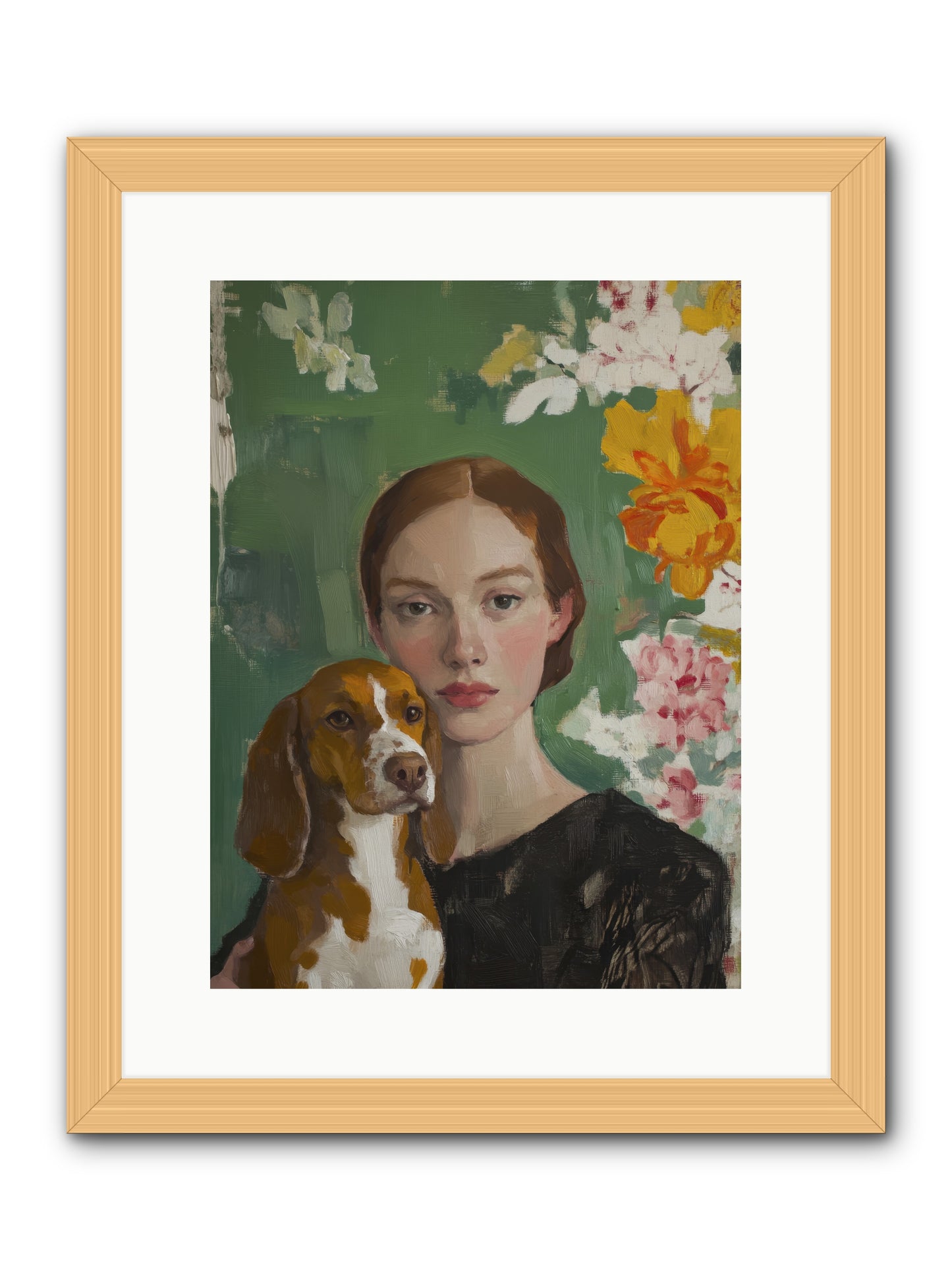 Sir Noodles -- Framed Print - Natural 12x16