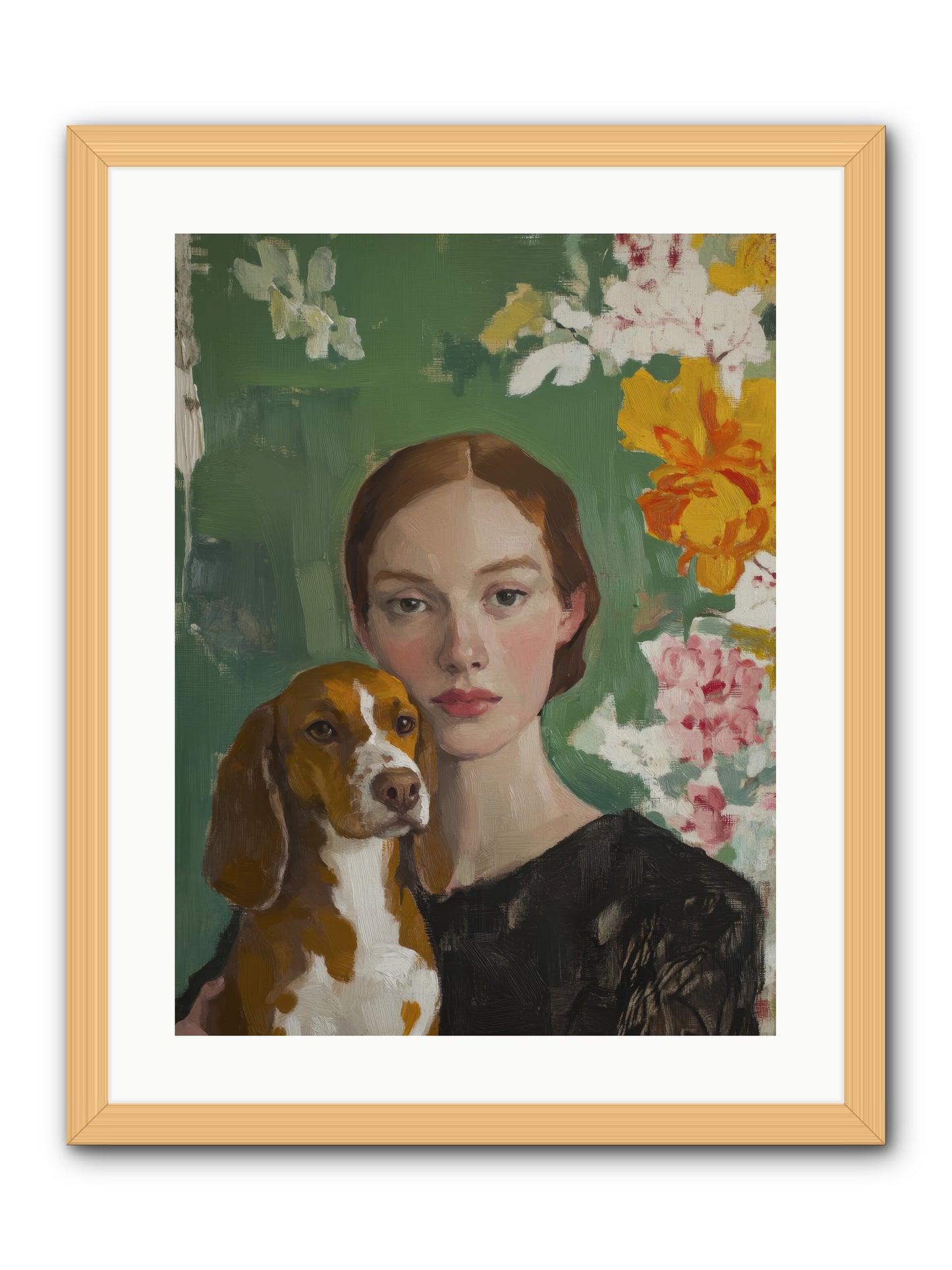 Sir Noodles -- Framed Print - Natural 18x24